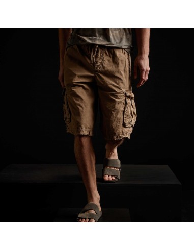 Stretch Poplin Cargo Short - Vicuna Pigment de France